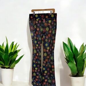 3X NWOT DOLLS KILL PLUS SONIC BLOOM MESH FLARES PLUS SIZE 3X FLORAL  BEL…